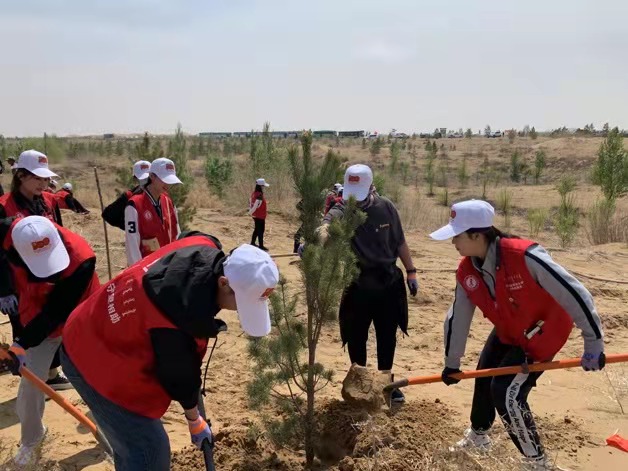 内蒙古师范大学师生以公益植树行动开展劳动实践教育